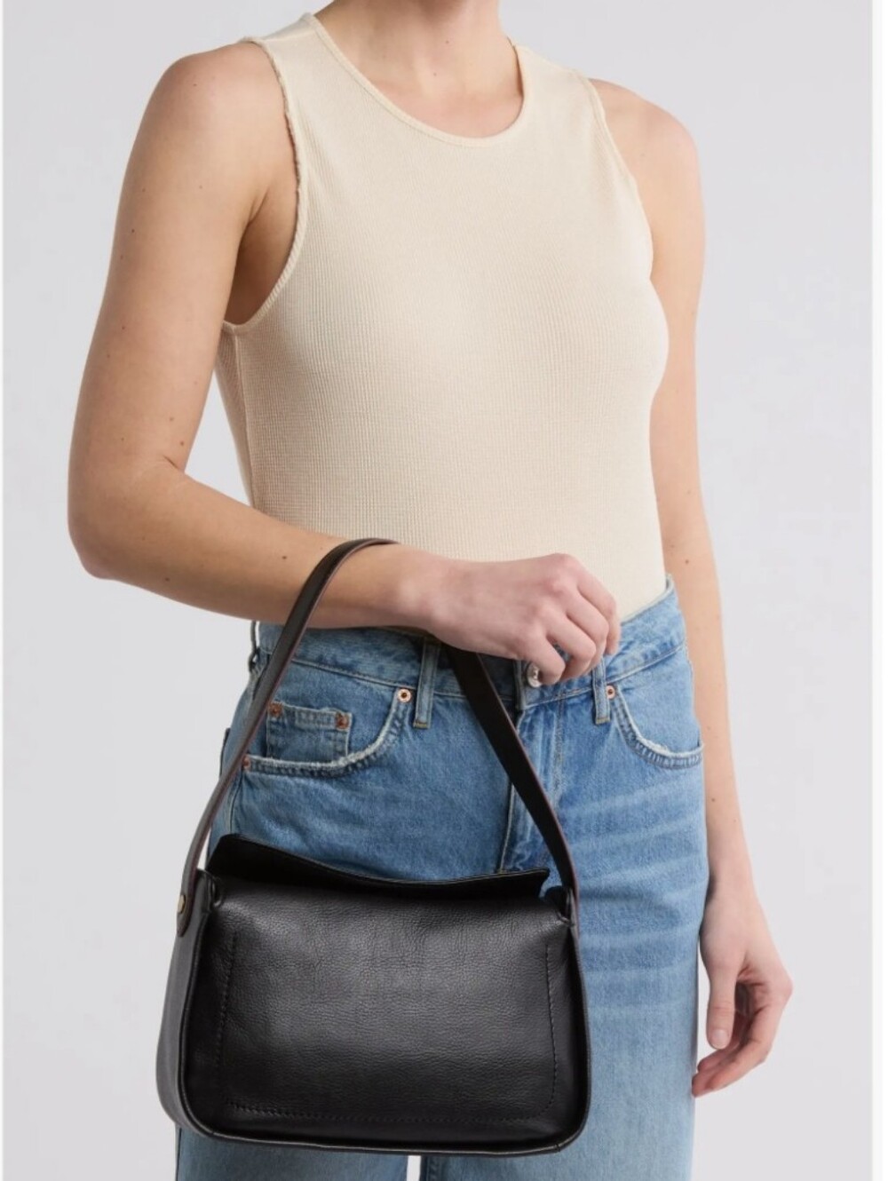 Lucky Brand Black Leather Hand Bag – Women NWT